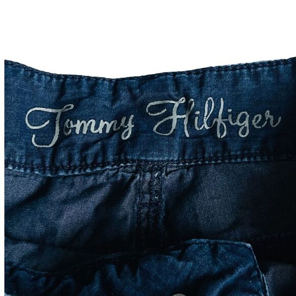 TOMMY HILFIGER Navy Blue Chino Jean Shorts Waist Size 32” - Picture 3 of 3